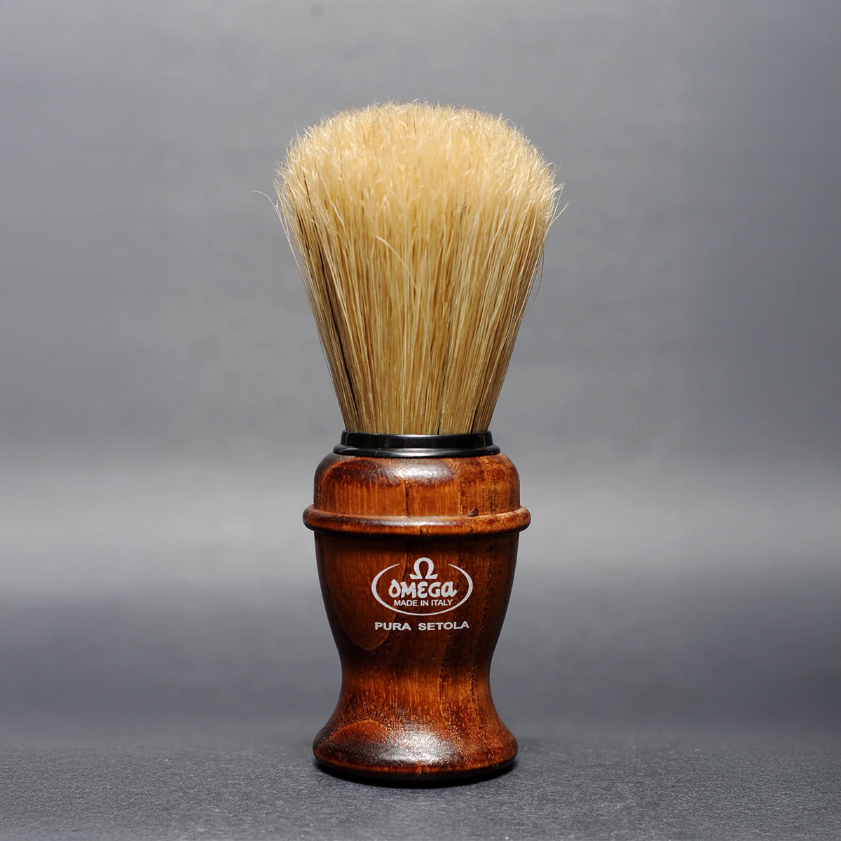 Hisopo De Afeitar Cerdas De Jabalí Mango De Madera Omega