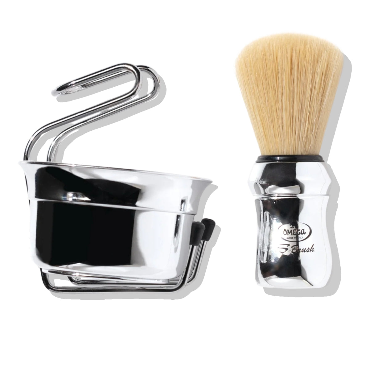 Kit Hisopo De Afeitar + Taza + Soporte Omega