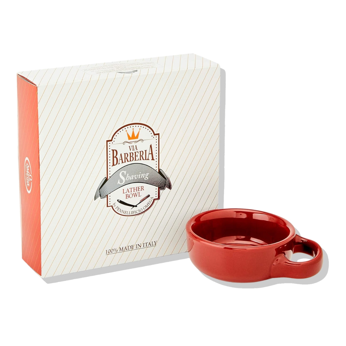 Pocillo Cerámica Via Barberia Rojo Omega