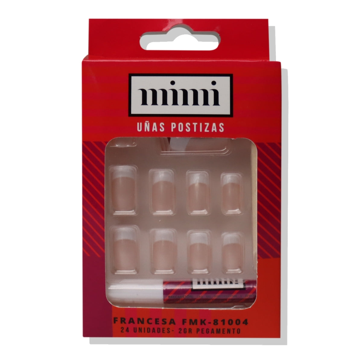 Uñas Postizas Manicure Francesa Con Pegamento Mimi