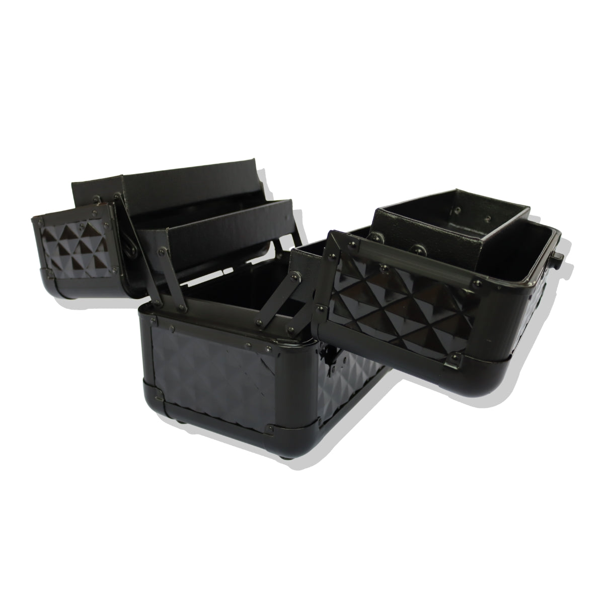 Maletín De Maquillaje Negro Con Compartimientos Mimi