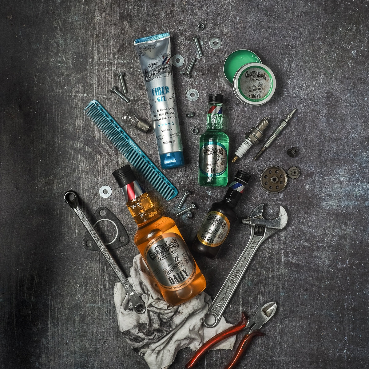 Kit Peinado Gas Monkey Brillo Beardburys