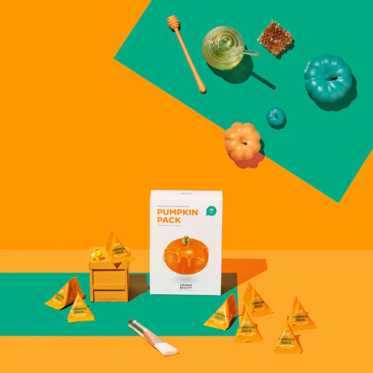 Mascarilla Facial Hidratante y Nutritiva Zombie Pumpkin 16 Unidades Skin1004
