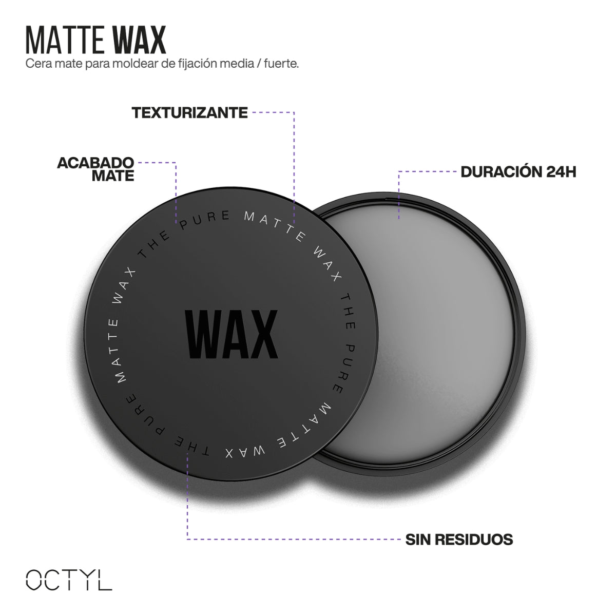 Cera Fijación Fuerte Acabado Mate Octyl