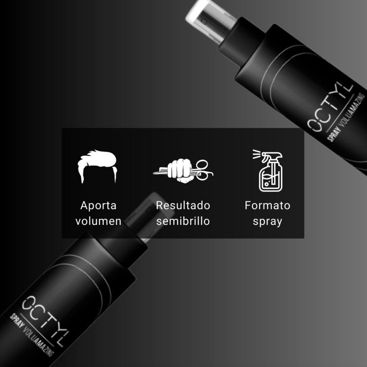 Spray Fijación Media Fuerte Voluminizador Octyl