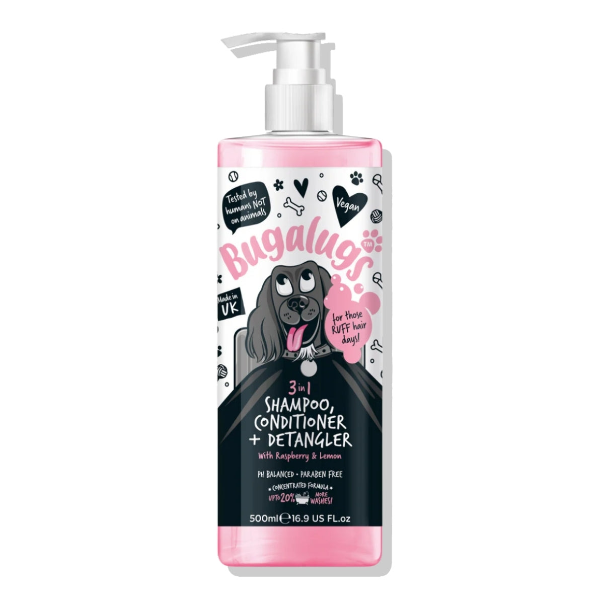 Shampoo Mascotas 3 En 1 Bugalugs