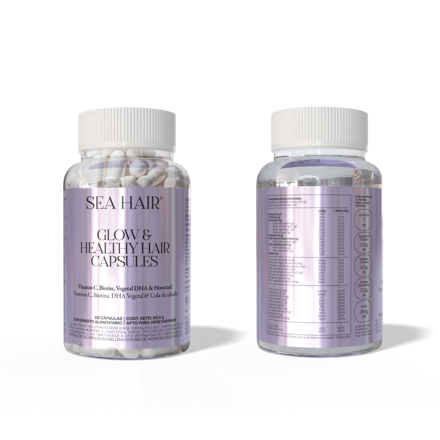 Biotina y Vitamina C Para Cabello Sano Sea Hair