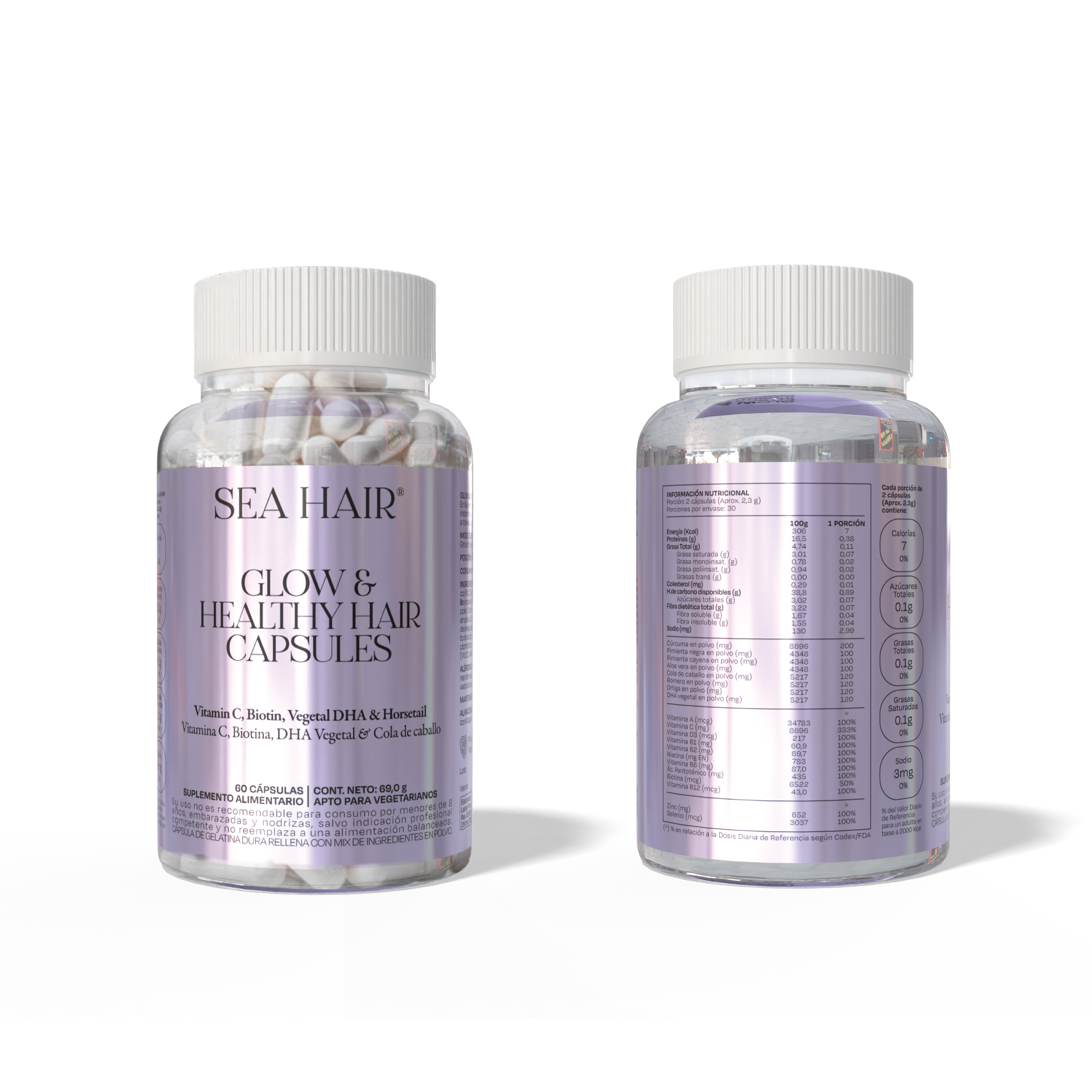 Biotina y Vitamina C Para Cabello Sano Sea Hair