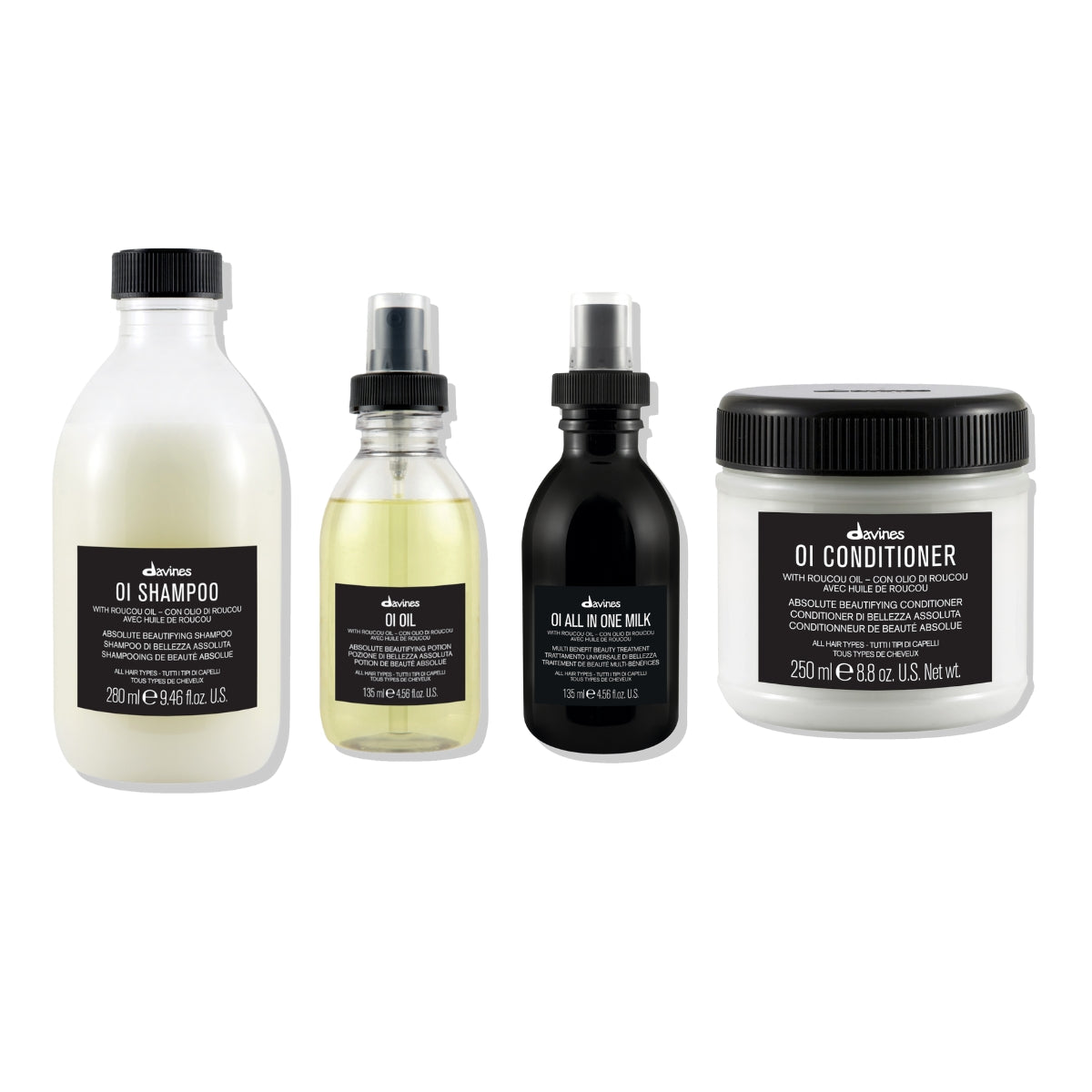 Pack Shampoo + Acondicionador + Óleo + Milk Oi Davines