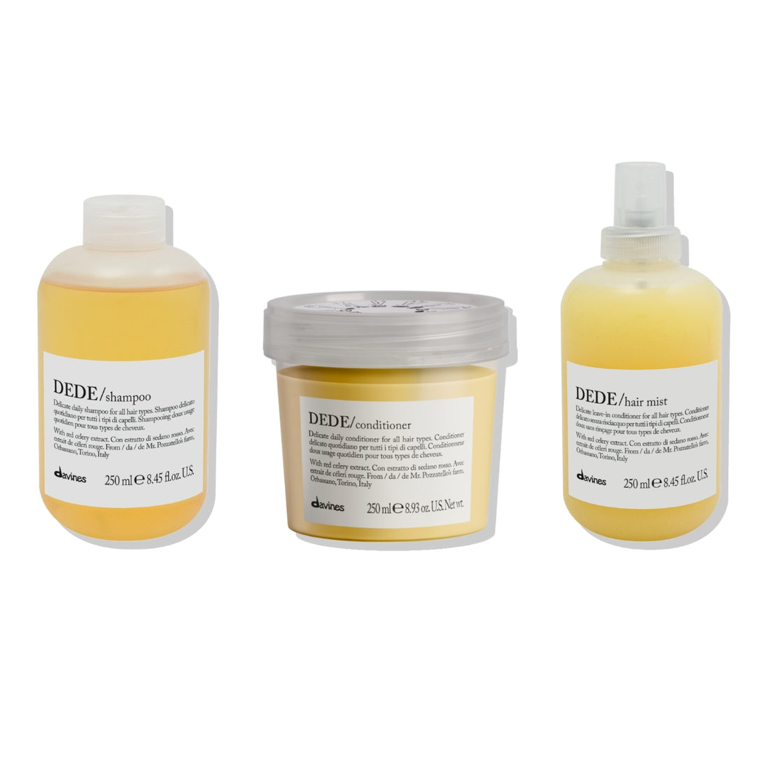 Pack Shampoo + Acondicionador + Loción Dede Davines