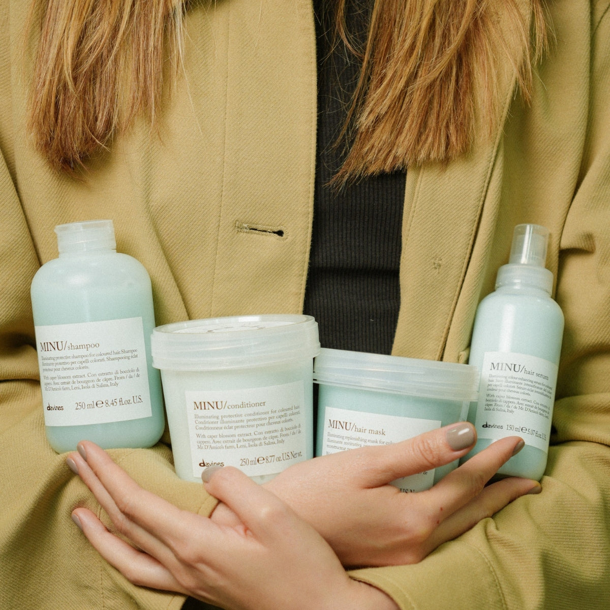 Pack Shampoo + Acondicionador + Máscara + Sérum Minu Davines