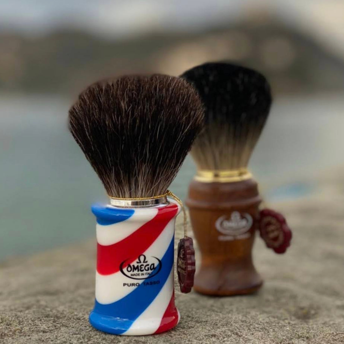 Hisopo De Afeitar Cerda Barber Pole Omega