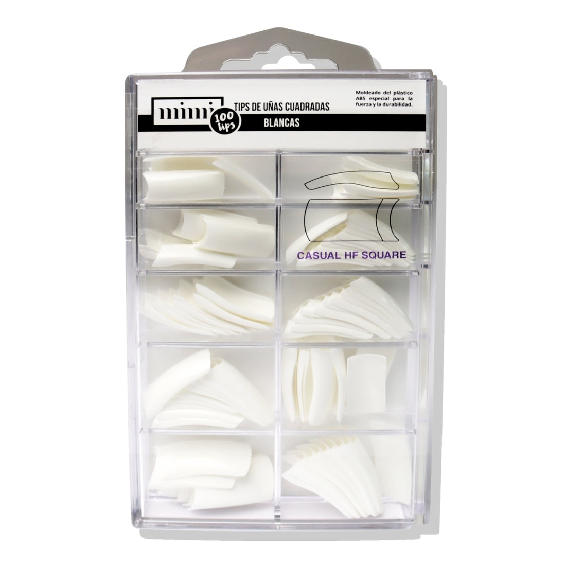 Tips Uñas Cuadradas 100 Unidades Mimi