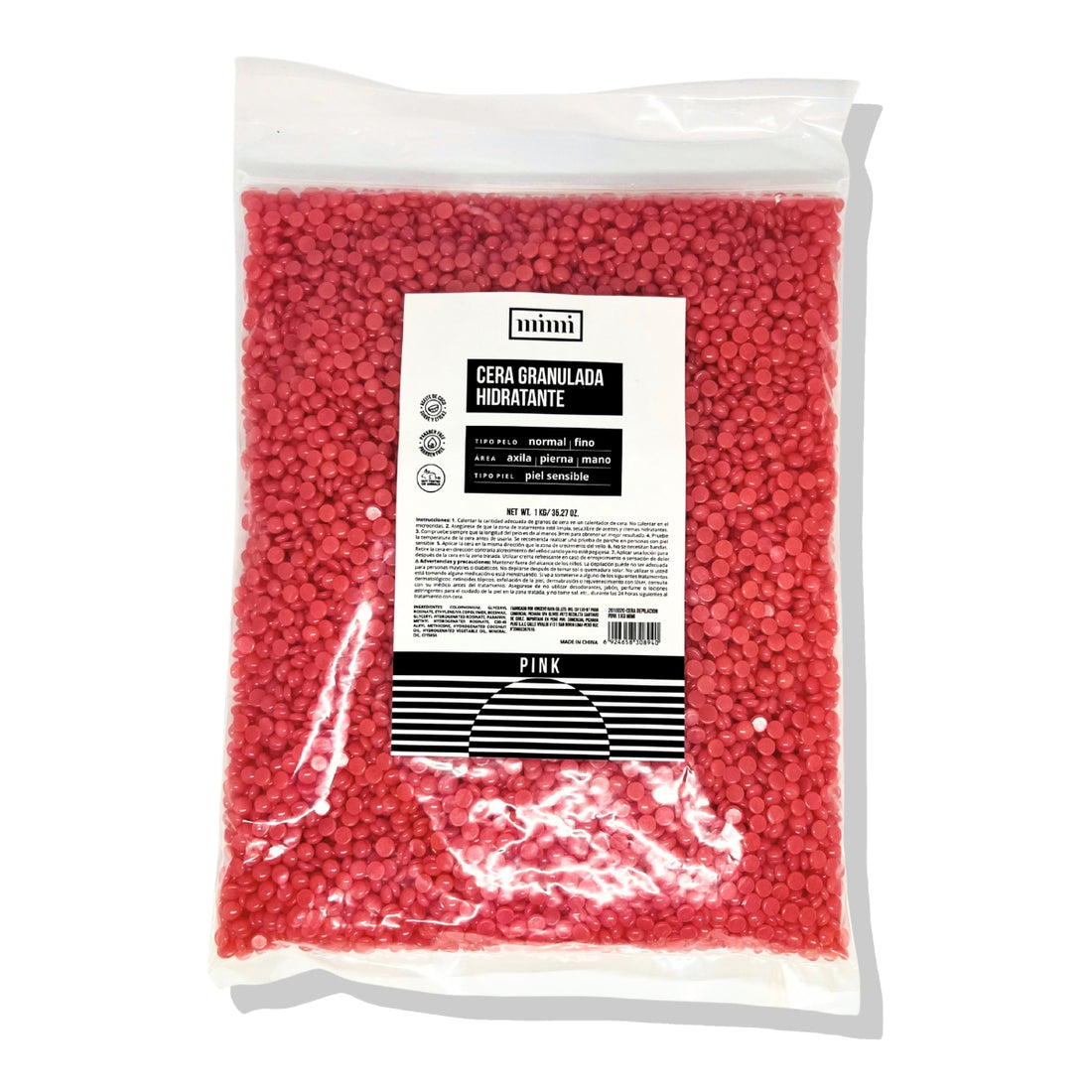 Cera Depilación Granulada Pink 1kg Mimi