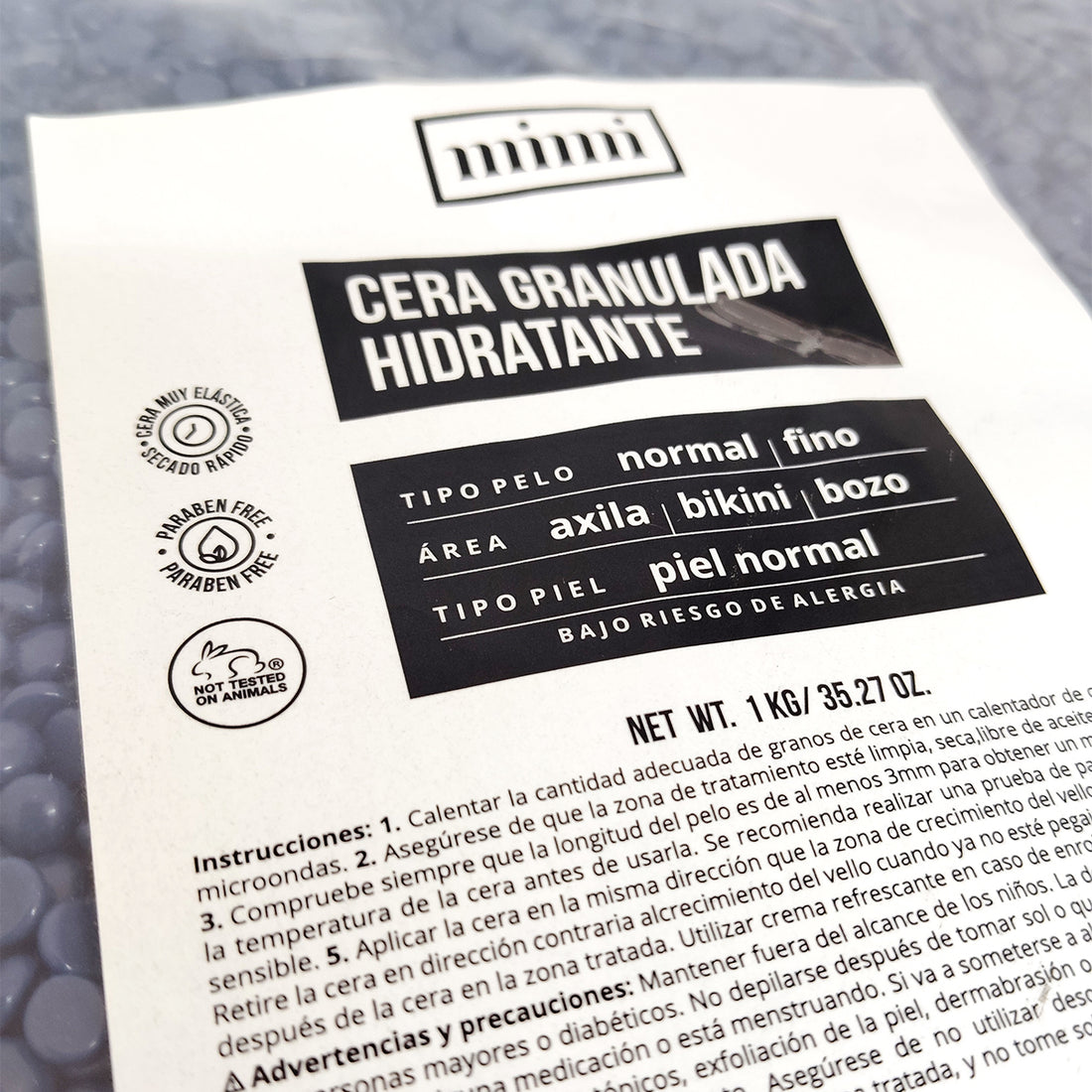 Cera Granulada Hidratante Blue 1 Kilo Mimi