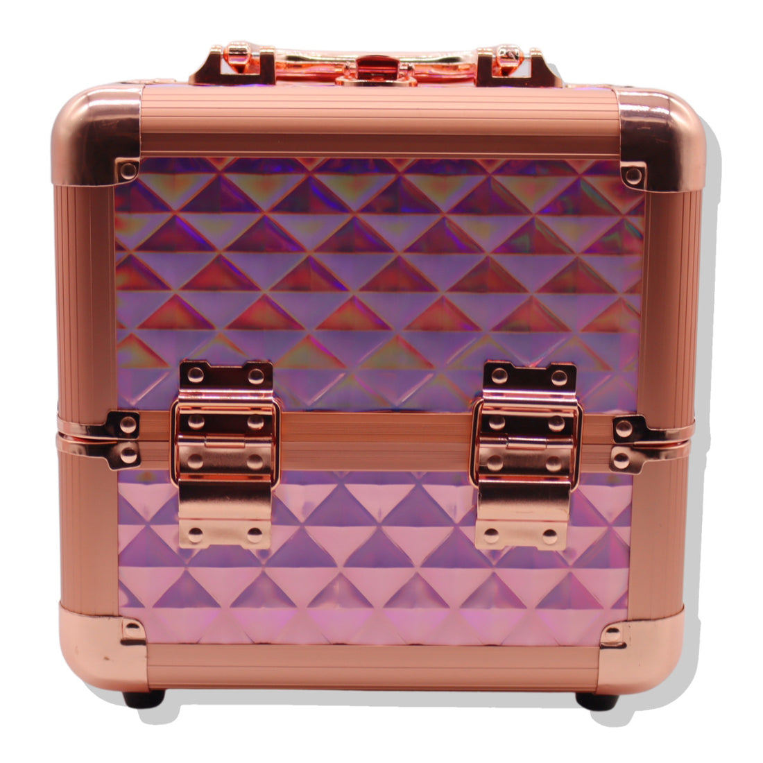 Maletín De Maquillaje Holográfico Con Compartimientos Mimi