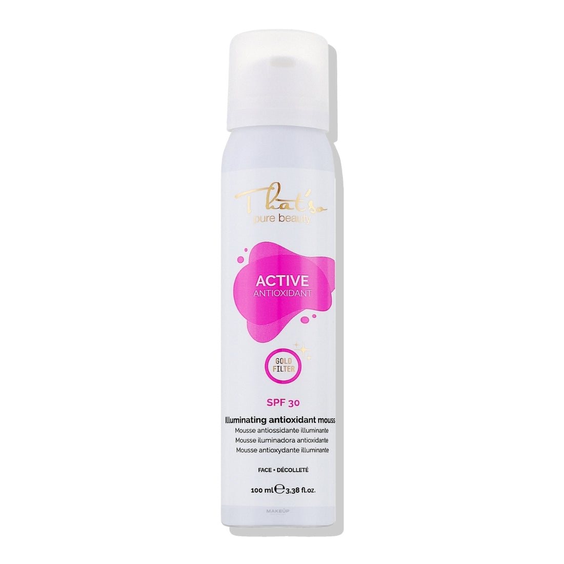 Espuma Facial Iluminadora y Protectora SPF 30 Con Antioxidantes That So