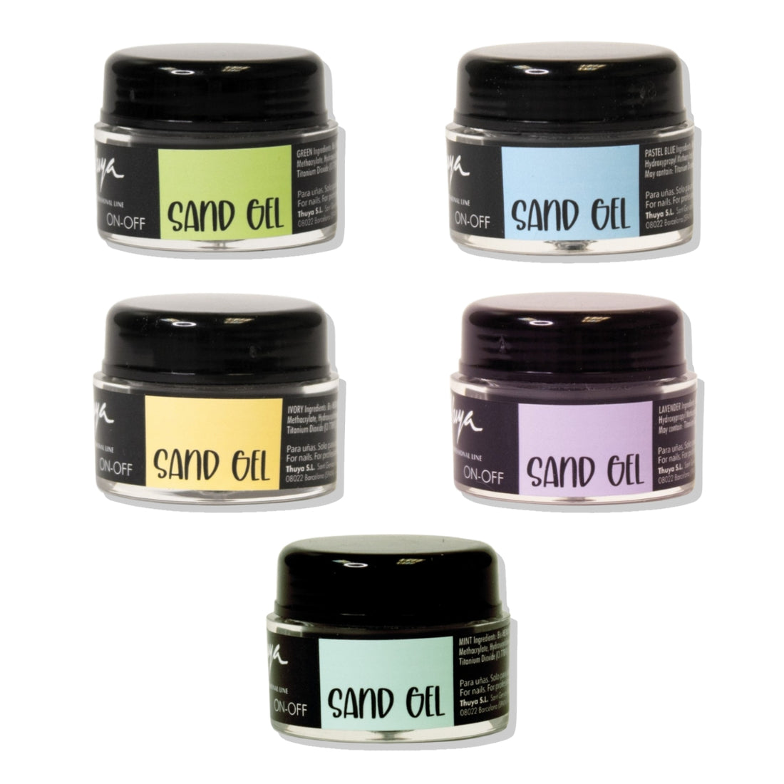 Kit Esmaltes Permanente Sand Gel On Off Thuya