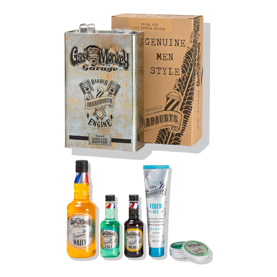 Kit Peinado Gas Monkey Brillo Beardburys