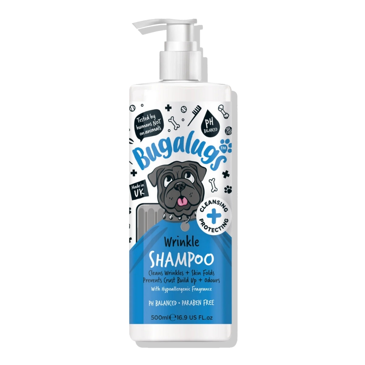 Shampoo Mascotas Antibacteriano Pliegues y Arrugas Wrinkle Bugalugs