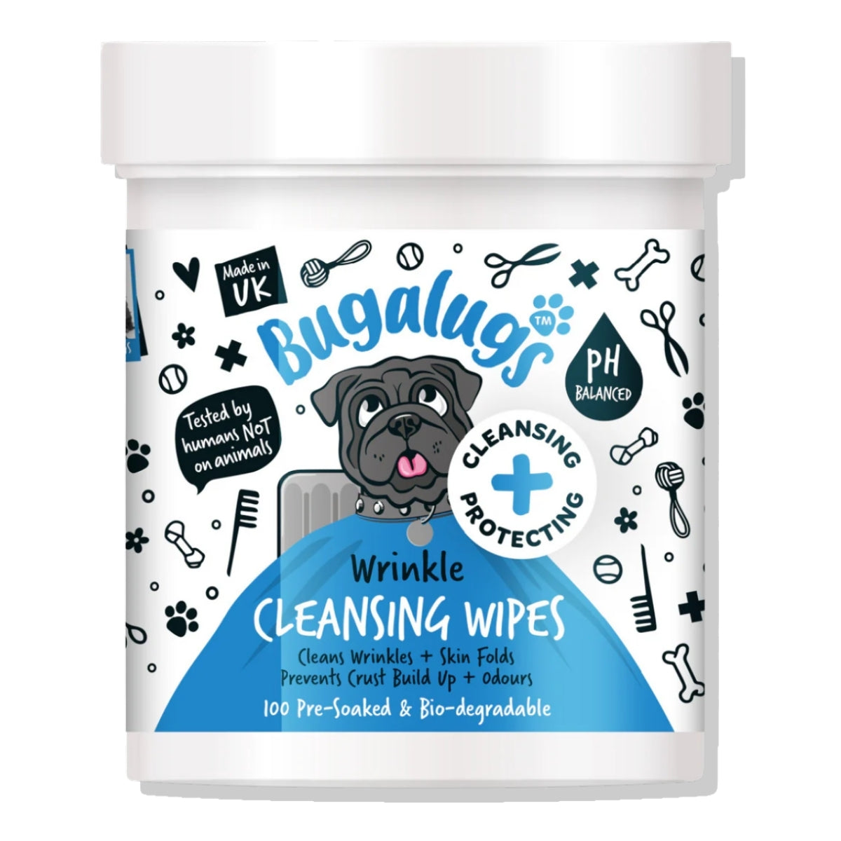 Toallita Mascotas Bio Pliegues y Arrugas Wrinkle Bugalugs