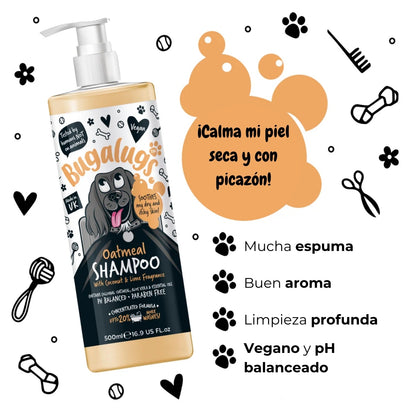 Shampoo Mascotas Calmante Avena Bugalugs