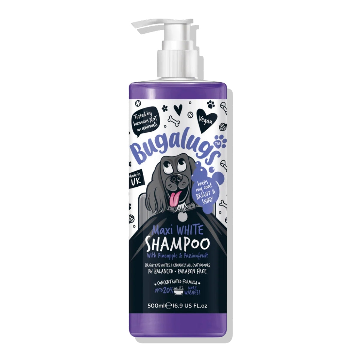Shampoo Mascotas Iluminador Maxi White Bugalugs
