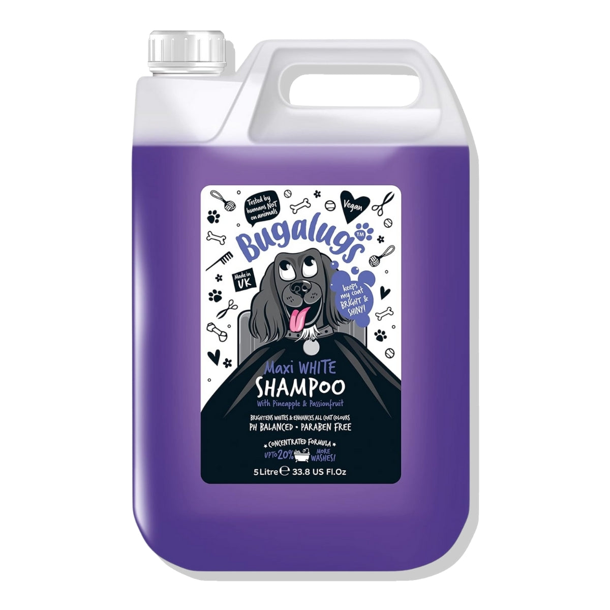 Shampoo Mascotas Iluminador Maxi White Bugalugs