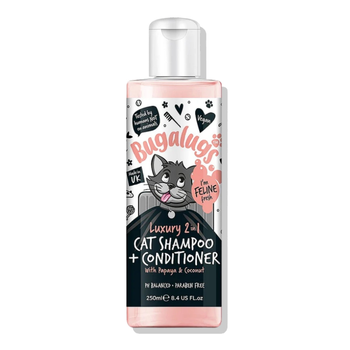 Shampoo Mascotas Suave Para Gatos Papaya Coco Bugalugs