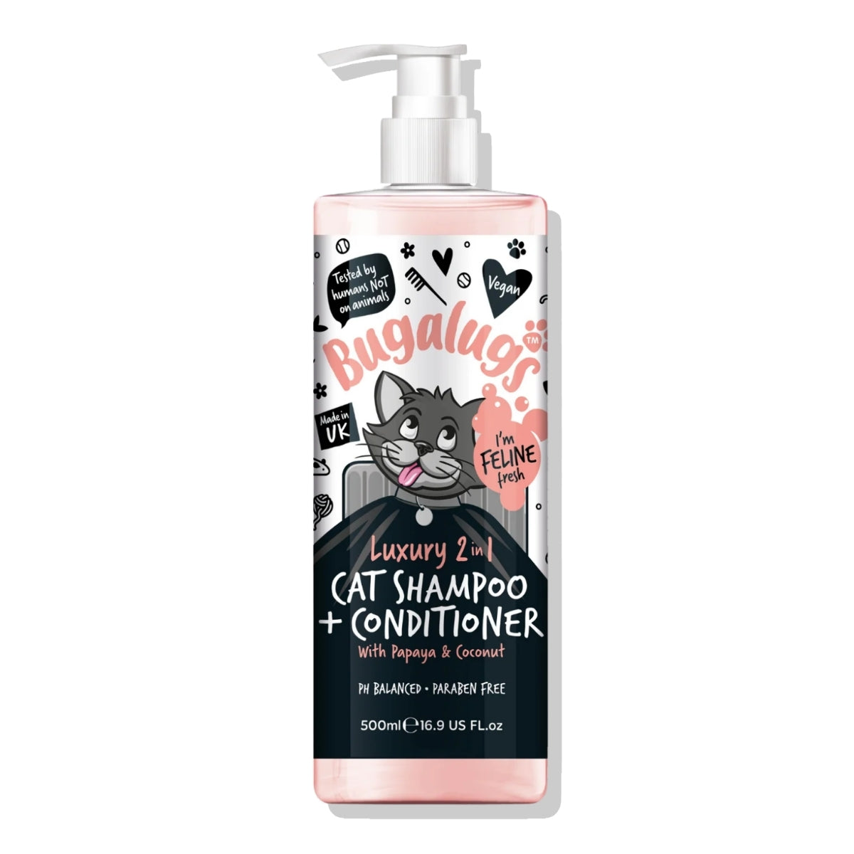 Shampoo Mascotas Suave Para Gatos Papaya Coco Bugalugs