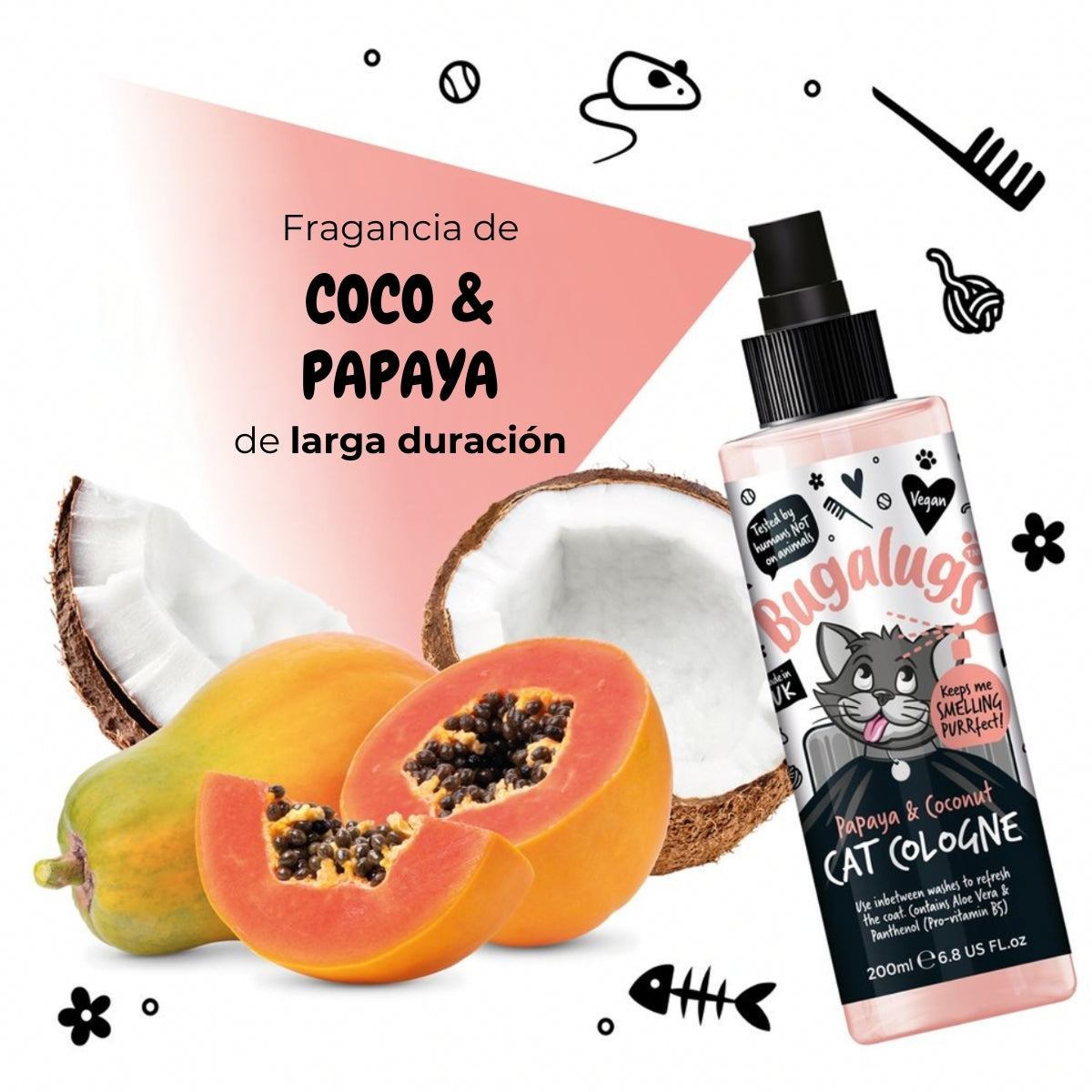 Colonia Mascotas Papaya Coco Bugalugs