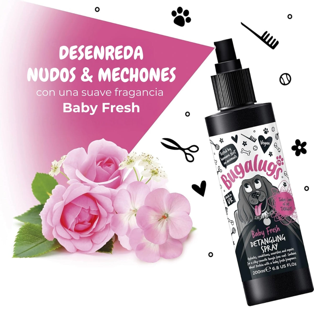 Spray Desenredante Mascotas Hydrating Bugalugs