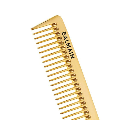 Peineta Corte Gold Logo 14K Balmain