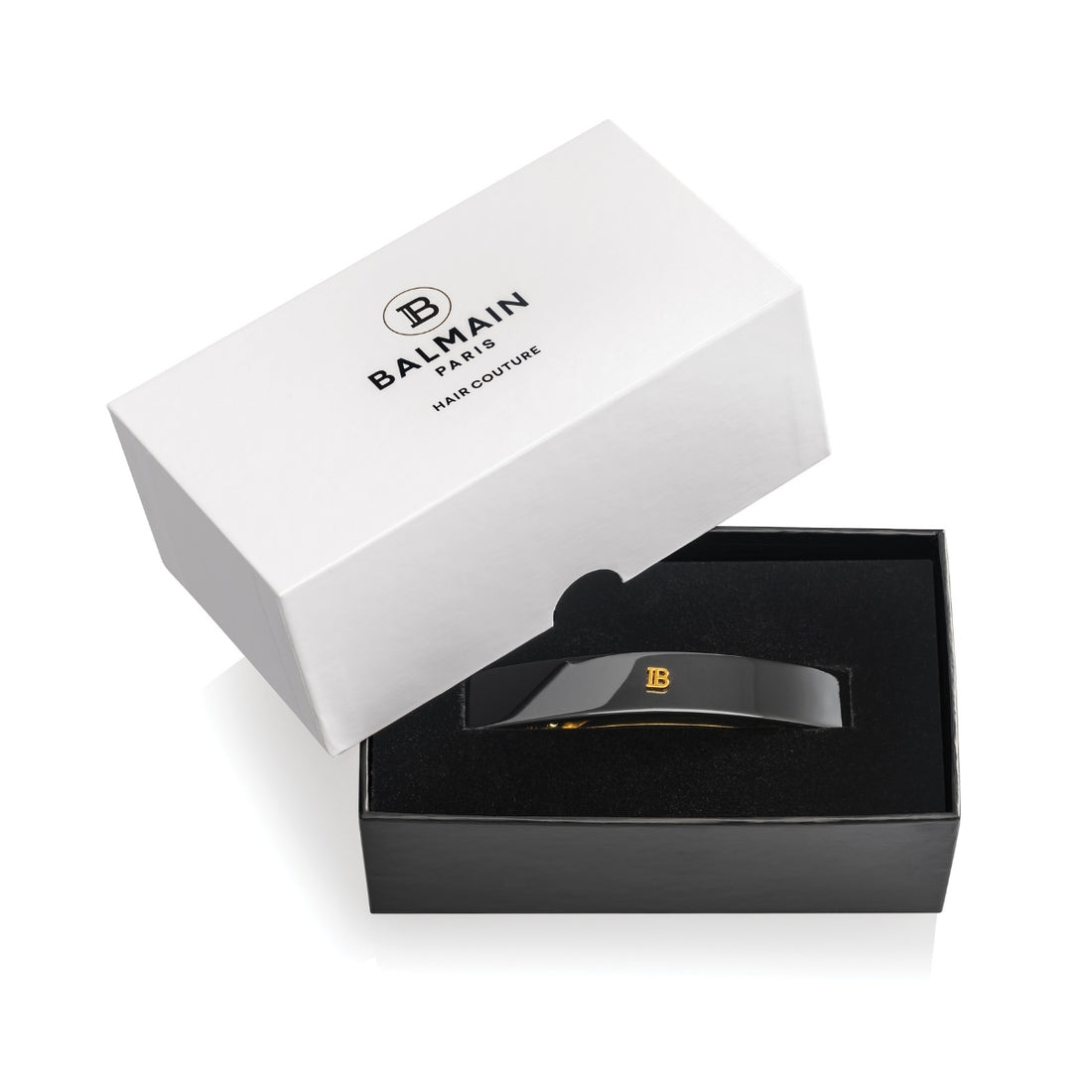 Barrette Black M Logo 18K Balmain