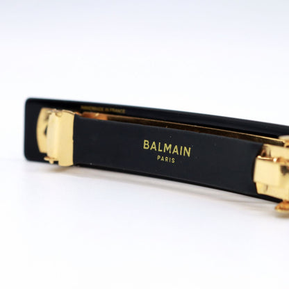 Barrette Black M Logo 18K Balmain