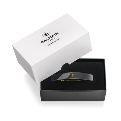 Barrette Black M Logo 18K Balmain