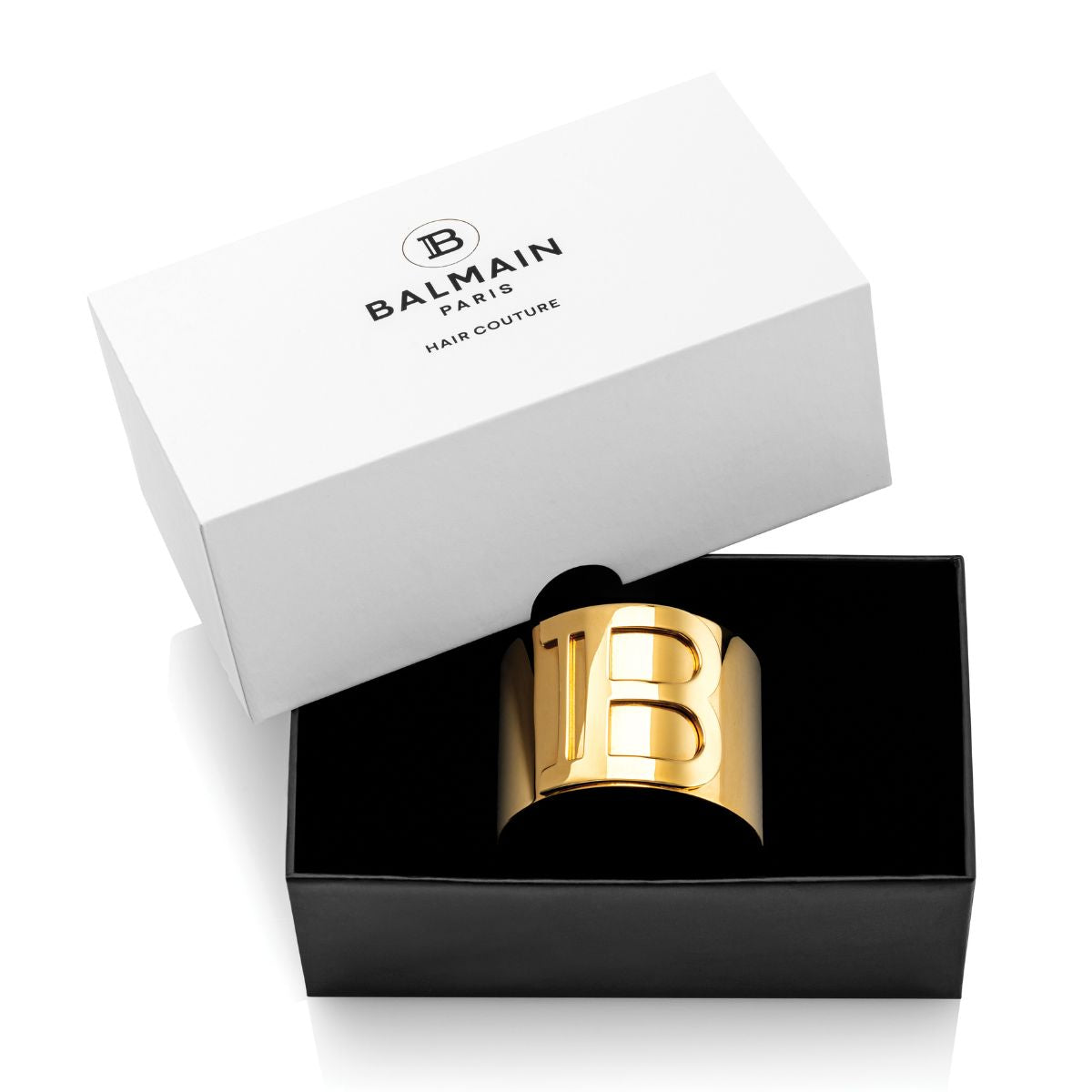 Barrette Dorado Isotipo Logo 18K Balmain