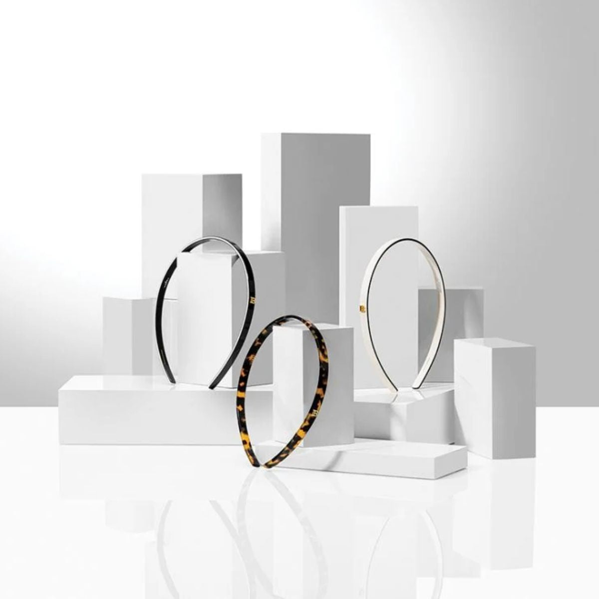 Cintillo Diadema Delgado S Black/White 18K Balmain
