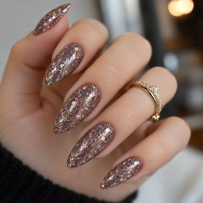 Esmalte Semipermanente Sin Tpo Brillos &amp; Glitter Bcolor Gel On Off 14ml Thuya